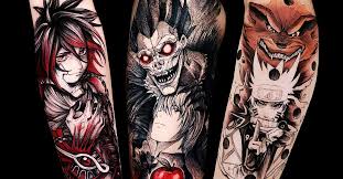 Intensive Blackworks Aus Der Anime Welt Tattoo Spirit