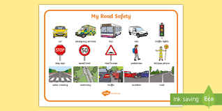 Each poster gives a different piece of advice to children:think about where you should cross.stop at the side of the road.wait for any vehicles to pass.and lots more!looking for some road safety poster ideas? Cfe Early Road Safety Week Word Mat