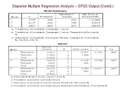 © © all rights reserved. Stepwise Multiple Linear Regression Analysis Spss