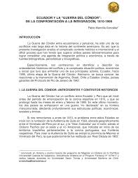 Nunca hubo declaración formal de guerra entre. Pdf Ecuador Y La Guerra Del Condor De La Confrontacion A La Integracion 1810 1995