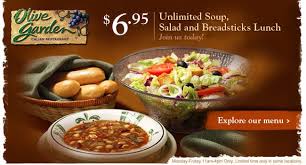 Olive Garden Unlimited Soup Salad Breadsticks Only 6 99 Deals Finders