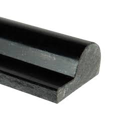 There is a gamut of granite chair rail selection made of distinct materials such as plastic, metal, and pvc. 2 In X 12 In Absolute Black Granite Polished Chair Rail Molding Backsplash Accent Wall