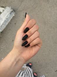 Long Black Almond Shaped Nails Naildesigns Black Acrylic Nails Almond Acrylic Nails Dipped Nails