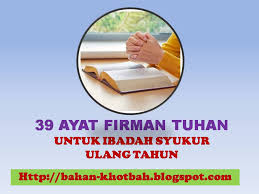 We did not find results for: Bahan Khotbah 39 Ayat Firman Tuhan Untuk Ibadah Syukur Ulang Tahun