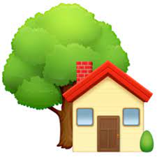Very similar to the house building emoji because they both have a house with garden old name: House With Garden Emoji