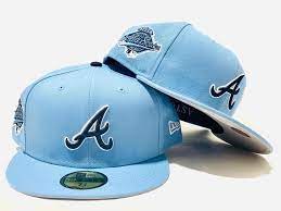 Offset New Era Atlanta Braves Sky Blue Fitted Hat Atlanta Braves Fitted Hats Braves