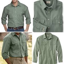 Mens Sunwashed Canvas Shirt Traditional Fit In 2019