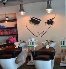 The floor is made of wood, the same material of the kitchen island and dining table. Lashes Makeup Wall Decor Girl Face Beauty Salon Wall Sticker Hairstyle Hairdresser Decor Spa Room Wall Decal Vinyl Murals A802 Salon Wall Stickers Wall Stickerwall Decals Aliexpress