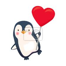 Und wann kommst du zurück, wann bist du wieder hier und ich hab solche angst, dass ich dich jetzt verlier. Pinguin Mit Herz Leinwandbilder Bilder Kind Lustig Vektor Myloview De