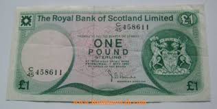 1981 Royal Bank Of Scotland Limited 1 Pound Sterling Royal Bank Bank Notes Pound Sterling