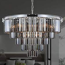Minimalism creative diy modern chandeliers for living dining room. Meelighting W31 5 16lights Smoke Crystal Chandelier Modern Chandeliers Lighting Pendant Ceiling Light Fixture 5 Tier For Dining Room Living Room Bedroom Chrome Finished Buy Online In China At Desertcart 159225605
