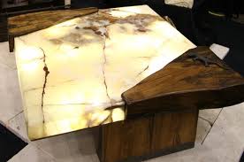 Led Backlit Onyx Slate Coffee Table Onyx Table Wood Table Living Room Coffee Table White