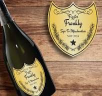 Personalized Dom Perignon Brut Champagne Custom Label Bottle
