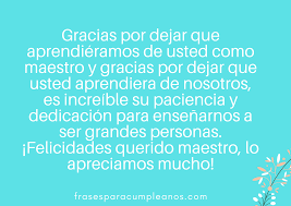 Mensajes De Felicitaciones Dia Del Maestro Frasescumple