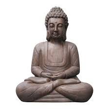 Buddha Ficonstone Statue 20 Antique Brown Rona Statue Buddha Antiques