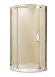 Olympia Corner Fit 36 Inch X 36 Inch X 77 1 2 Inch Round Shower Stall With Right Hand Tempered Glass D Shower Stall Corner Shower Stalls Bathtub Shower Remodel