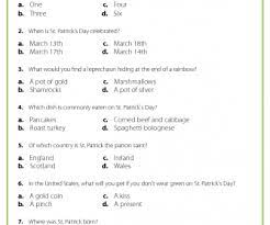 Patrick's day trivia questions and answers. 40 Free Saint Patrick S Day Worksheets