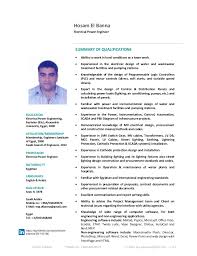 The perfect engineer's cv is simple and coherent, telling a consistent story from top to bottom. Senior Electrical Engineer Cv