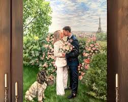 Still Life Vintage Original Oil Painting Flowers deep Dahlias by Marjorie  Lance