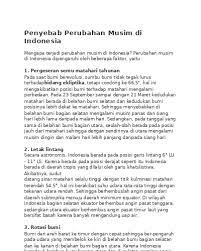 Penyebab Terjadinya Perubahan Musim Di Bumi Adalah Penggambar