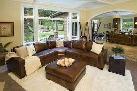 Living Room Brown Living Room Decor Sectional And Ottoman Brown Sectional
