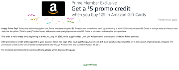 With the amazon prime rewards visa signature card, it is essentially a better and improved version of the basic amazon card. Expired Free 5 Amazon Credit With 25 Amazon Gift Card Purchase Prime Only Doctor Of Credit
