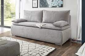 Lesen, mit freunden plaudern, filme schauen oder schlafen. 2er Sofa Jana Mit Schlaffunktion Warmes Grau Sofas Zum Halben Preis