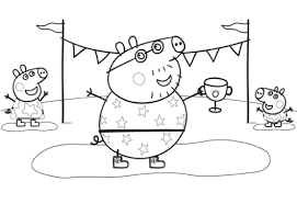 Coloring pages and also printables for kids of all agesthe hellokids printables is not only enjoyable but has numerous advantages too. Peppa Pig And Friends Sports Coloring Pages