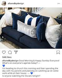 Check spelling or type a new query. Navy Blue And Gray Couch Pillows What A Combination Blue Couch Pillows Blue Couches Navy Couch Pillows