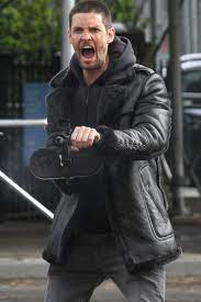 The Punisher Ben Barnes Leather Coat Ben Barnes Punisher Punisher Marvel