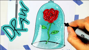 Beauty and the beast rose drawing step by step. How To Draw A Rose From Beauty And Beast Youtube