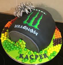 Male Birthday Cake For 17 Year Old Boy Cake For A 17 Year Old Guy Who Loves Monster And Skittles Chocolate Cake Vanilla Buttercream Fondant Cover Cupcake Cakes Vanilla Buttercream Cake Creations