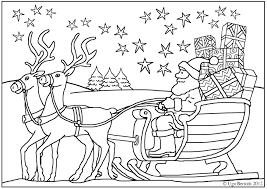 Slitta Di Babbo Natale Natale Da Colorare Babbo Natale Disegni Da Colorare Slitta Di Natale