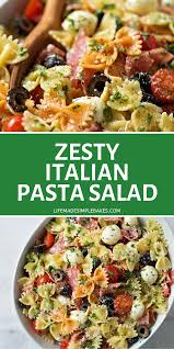 Zesty Italian Pasta Salad Recipe Life Made Simple Recipe In 2020 Pasta Salad Italian Pasta Salad Italian Pasta Salad Recipe