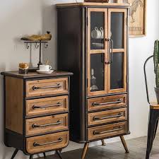 4.5 out of 5 stars. Industrial Rustic Black Tall Cabinet With Storage Metal 50 In Height