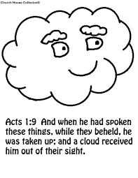 This free coloring page is based on the book of acts. Cloud Sunday School Lesson