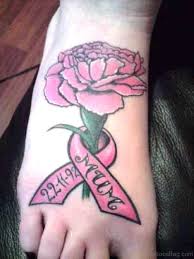 Maybe you would like to learn more about one of these? 42 Attractive Cancer Ribbon Tattoos On Foot