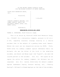 IN THE UNITED STATES DISTRICT COURT FOR THE MIDDLE DISTRICT OF NORTH  CAROLINA OOIDA RISK RETENTION GROUP, INC., Plaintiff, v. CH