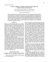Pdf Neutron Diffraction Studies Of Hafnium Hydrogen And Titanium Hydrogen Systems