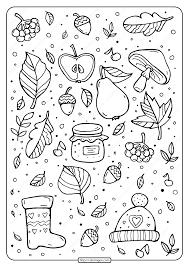 Printable Signs Of Fall Pdf Coloring Page In 2020 Fall Coloring Pages Coloring Pages Printables Free Kids
