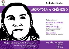 Debate-Bola na Ocupação Margarida Alves! - cartaz-moradia-e-gc3aanero