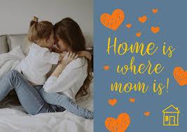 Een lieve en leuke moederdag kaart. Meridian Design Home Is Where Mom Is Moederdag Echte Ansichtkaarten Online Verzenden