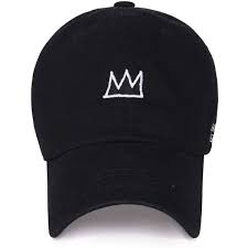 Jean Michel Basquiat Cotton Cute Crown Embroidery Curved Hat Baseball Cap Ballcap 1345 Baseball Hats Cute Crown Hats For Men