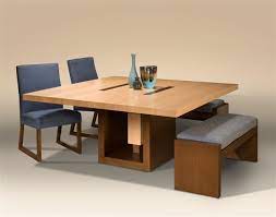 Made of acacia wood, oak veneers and engineered wood. Dining Room Modern Minimalist Square Dining Table With Benches And Chairs Extra Interior Design Dining Room Dining Room Contemporary Square Dining Room Table