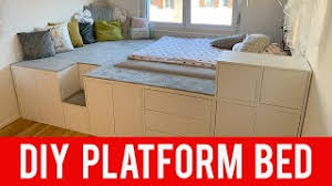 Need extra storage space for your bedroom? Ikea Diy Hack Platform Bed Youtube