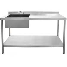 49 list list price $156.48 $ 156. Bbqguys 30 X 60 Inch Outdoor Rated Stainless Steel Utility Table With Sink And Hot Cold Faucet Discontinued Bbqguys Stainless Steel Backsplash Steel Desk Outdoor Kitchen Appliances
