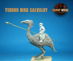 Terror Bird Cavalry 01 Blightwheelminiatures