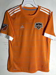 Details About Adidas Youth Mls Jersey Houston Dynamo Team Orange Sz L