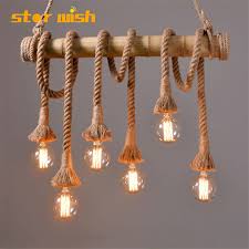 Star Wish Bamboo Hemp Rope Pendant Lights Creative Restaurant Decoration Lamps Retro Bar Table Garden Bamboo Hunging Light Pendant Lights Aliexpress