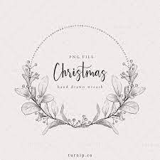 Christmas Wreath Clipart Black And White Holiday Wreath Png Etsy Christmas Wreath Clipart Clip Art Borders Christmas Wreaths